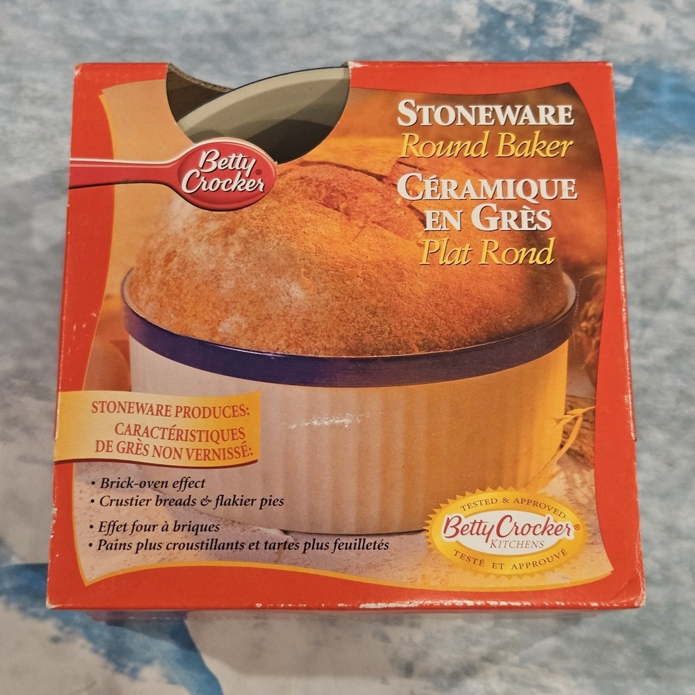 Vintage Betty Crocker Stoneware Round Baker New In Box‎ Ceramic Baking Dish